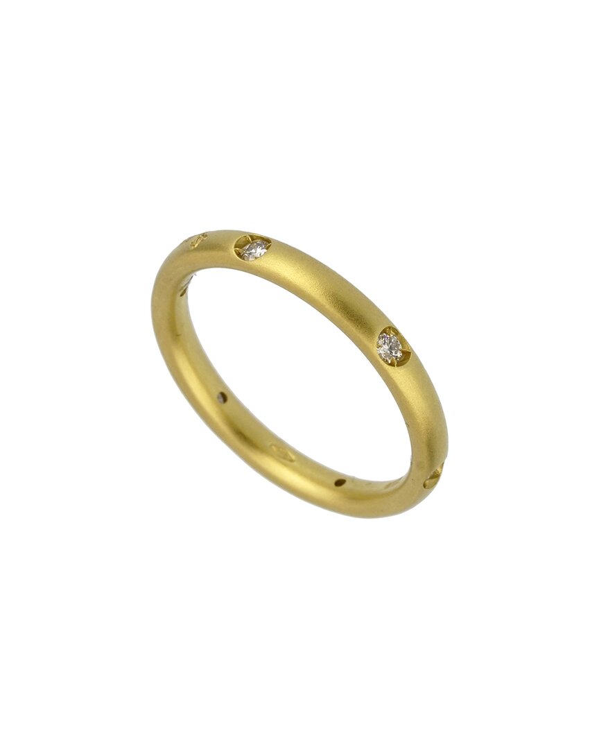 Shop Pomellato 18k 0.18 Ct. Tw. Diamond Matte Finish Ring (authentic )
