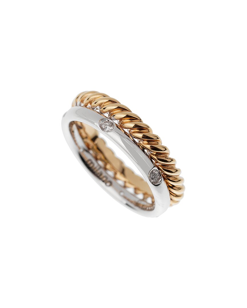 Shop Pomellato 18k 0.15 Ct. Tw. Diamond Woven Ring Ring (authentic )