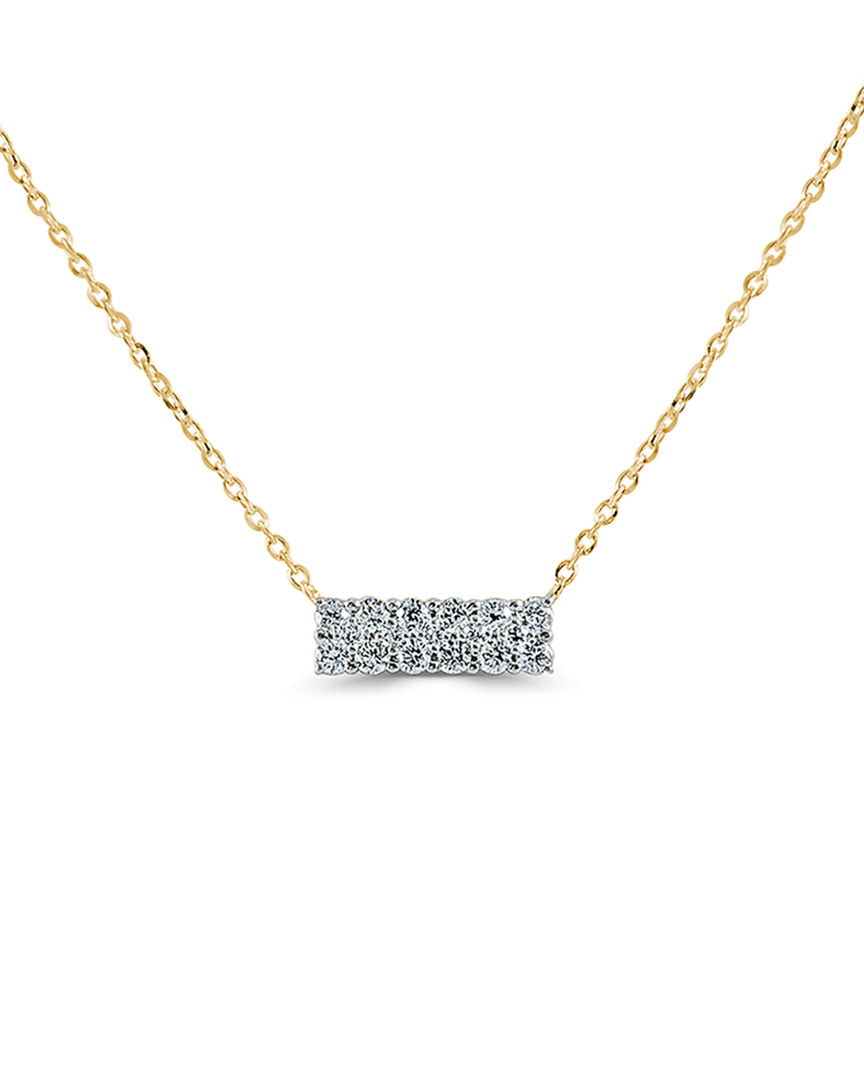 Sabrina Designs 14k 0.23 Ct. Tw. Diamond Double Row Bar Necklace