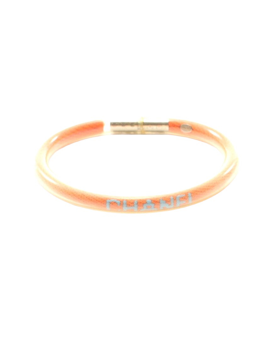 Chanel Logo Tube Bangle Bracelet (authentic Pre-loved)