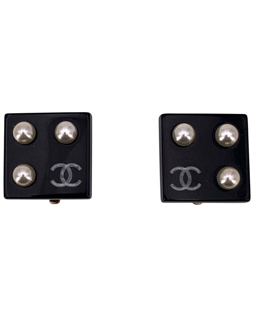 Chanel Plastic Earrings Cc (authentic Pre-loved)