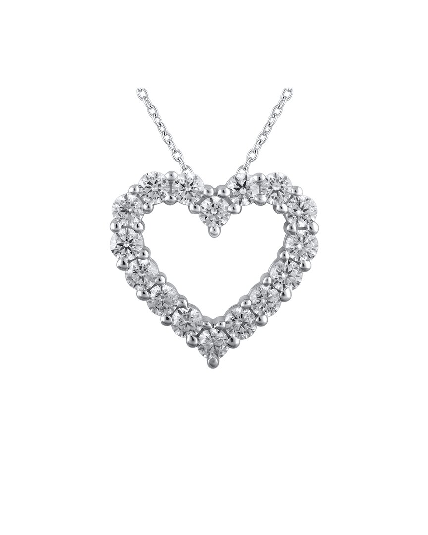 Lab Grown Diamonds Silver 1.01 Ct. Tw. Lab-grown Diamond Pendant
