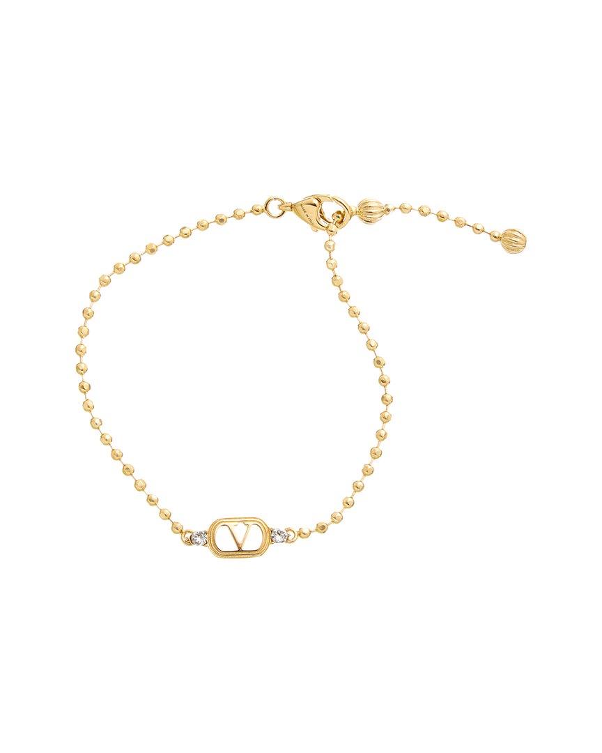 Valentino Garavani Valentino Vlogo Ovalette Swarovski Bracelet In 9mn