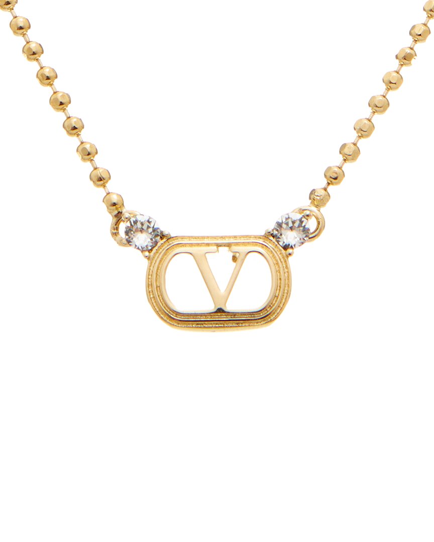 Valentino Garavani Valentino Ovalette Swarovski Necklace In 9mn