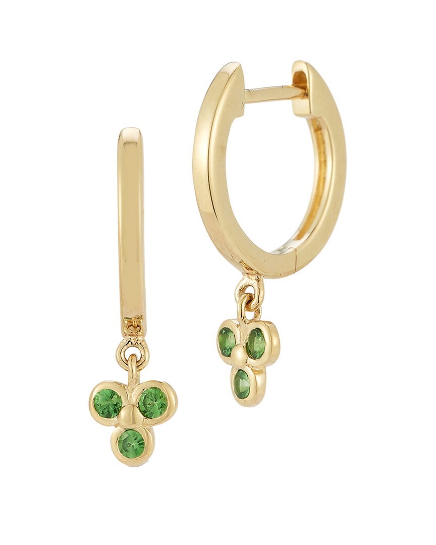 Nephora 14k 0.80 Ct. Tw. Tsavorite Cluster Dangle Earrings