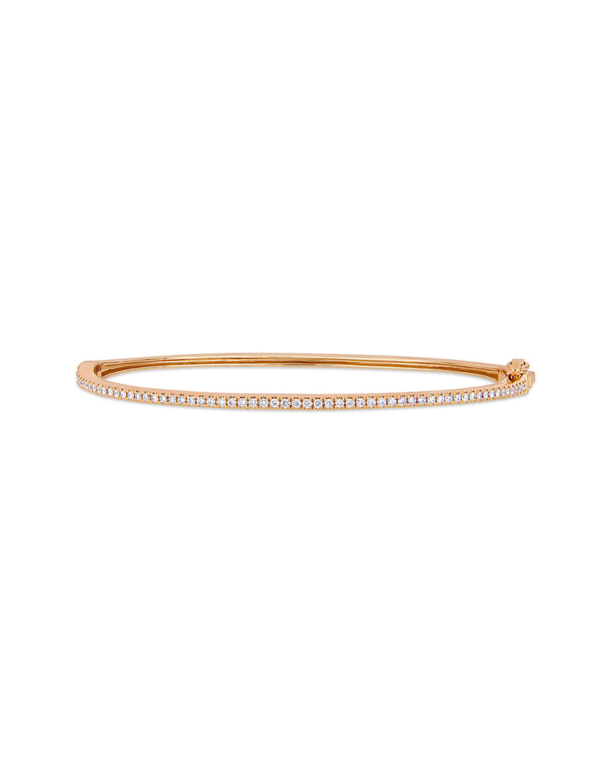 Diamond Select Cuts 14k Rose Gold 0.50 Ct. Tw. Diamond Bangle