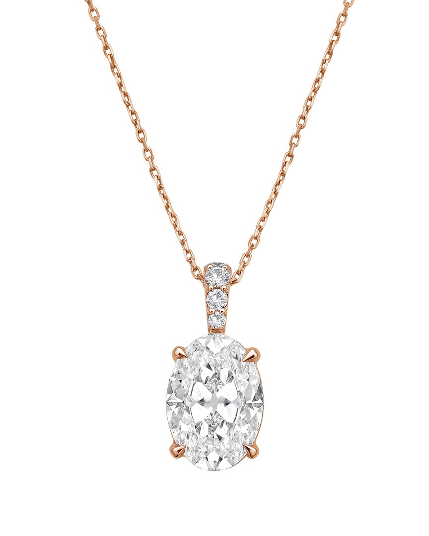 Diana M Lab Grown Diamonds Diana M. 14k Rose Gold 12.25 Ct. Tw. Lab-grown Diamond Pendant Necklace