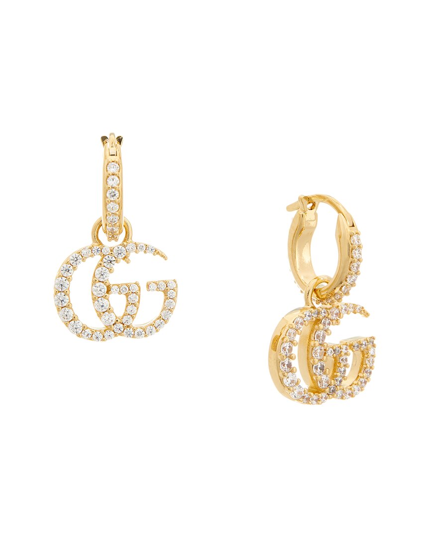 Gucci Gg Marmont Crystal Earrings In Yellow