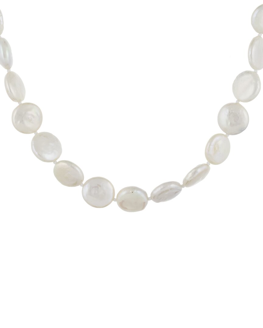 Splendid Pearls Rhodium Plated 12-13mm Pearl Necklace