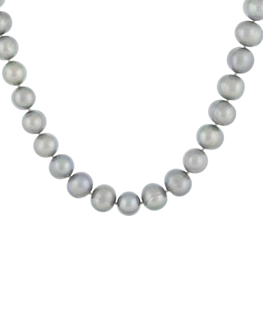 Splendid Pearls Rhodium Plated 12-13mm Pearl Necklace