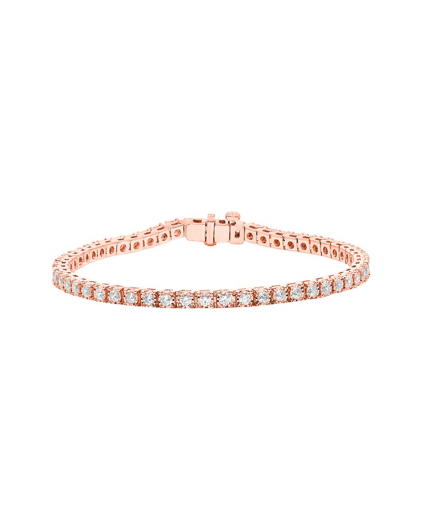Amairah Silver 7.00 Ct. Tw. Lab-grown Diamond Tennis Bracelet In Pink