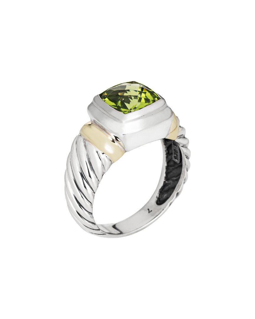 Shop David Yurman Albion 14k & Silver Peridot Ring (authentic )