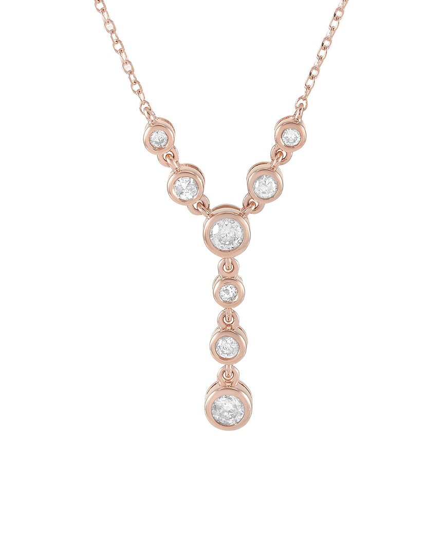 Diamond Select Cuts 14k Rose Gold 0.25 Ct. Tw. Diamond Pendant Necklace
