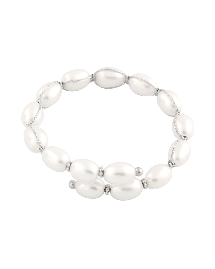 Splendid Pearls Silver 7-8mm Pearl Bracelet