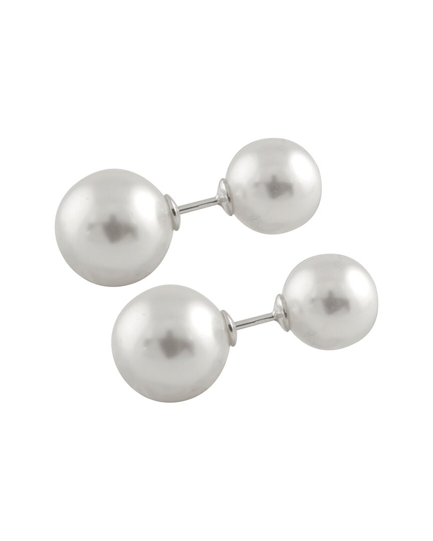 Splendid Pearls Silver 10-14mm Pearl Earrings
