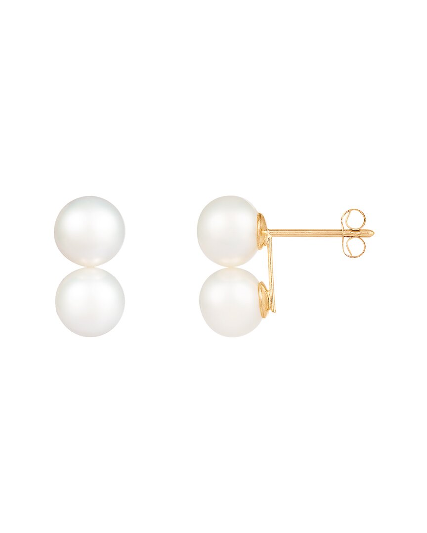 Splendid Pearls 14k 6-6.5mm Pearl Earrings
