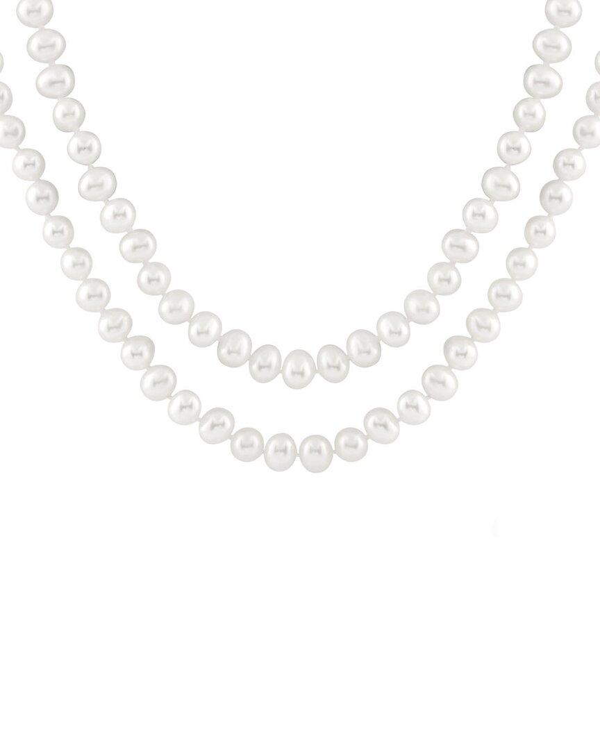 Splendid Pearls Silver 6-6.5mm Pearl Necklace In Neutral
