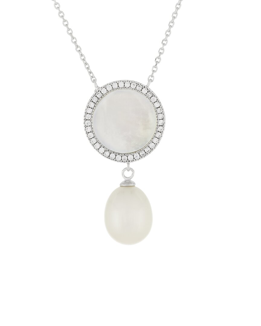 Splendid Pearls Silver 9-9.5mm Pearl Pendant Necklace