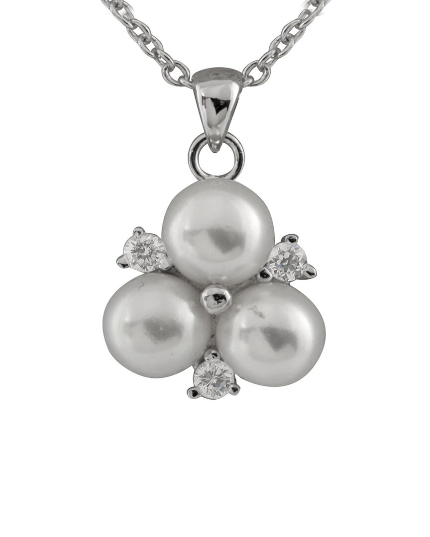 Splendid Pearls Silver 5-5.5mm Pearl Pendant Necklace