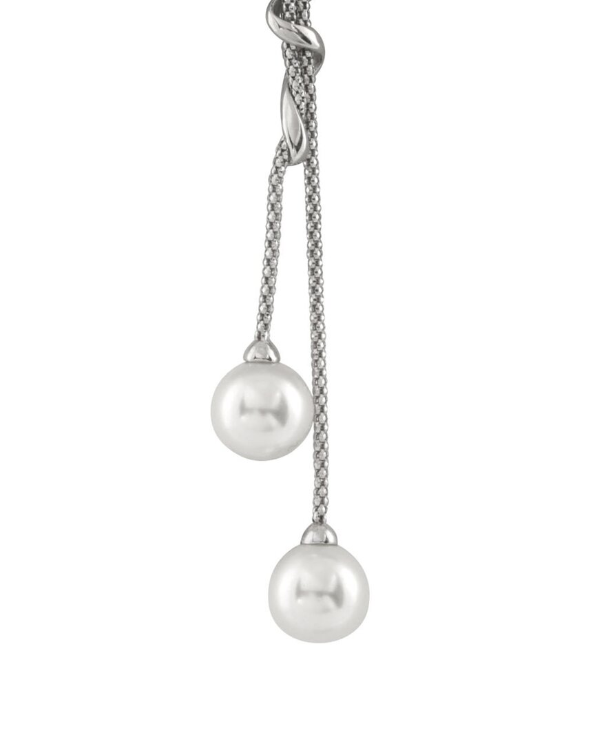 Splendid Pearls Silver 10-11mm Pearl Pendant Necklace
