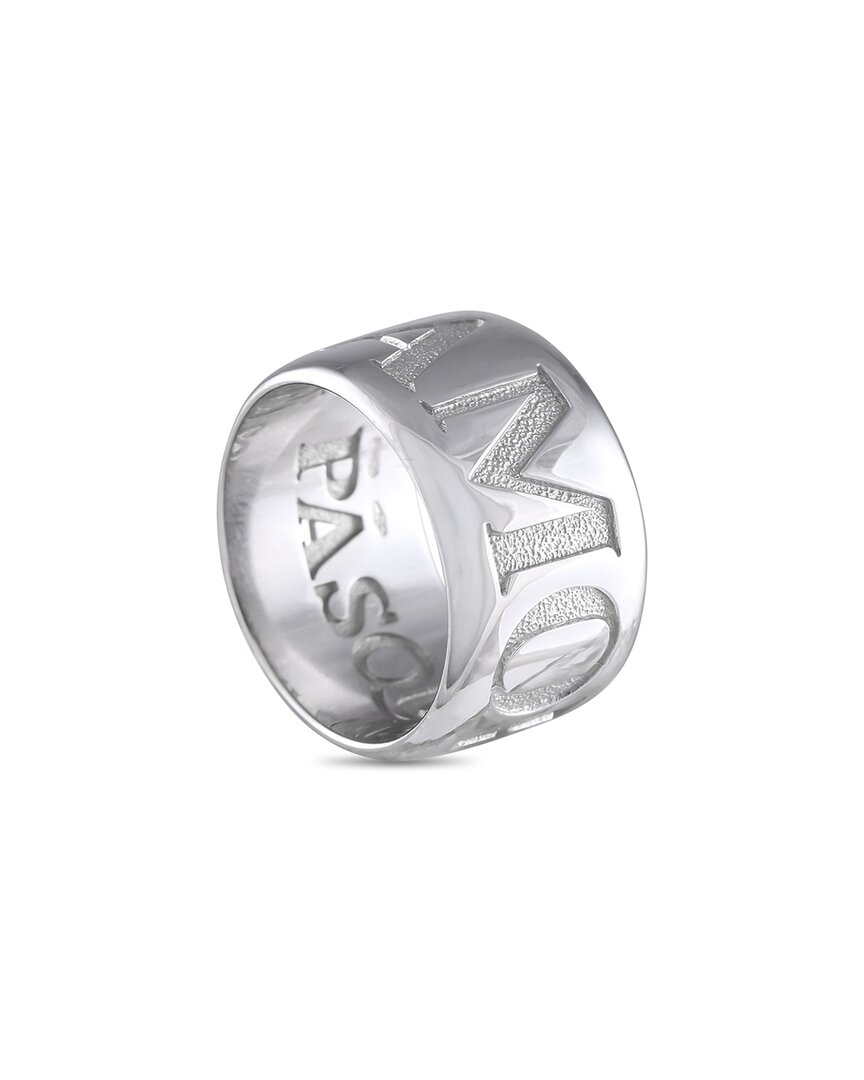 Pasquale Bruni 18k White Gold Amore Band Ring Pb10-050225 In Silver