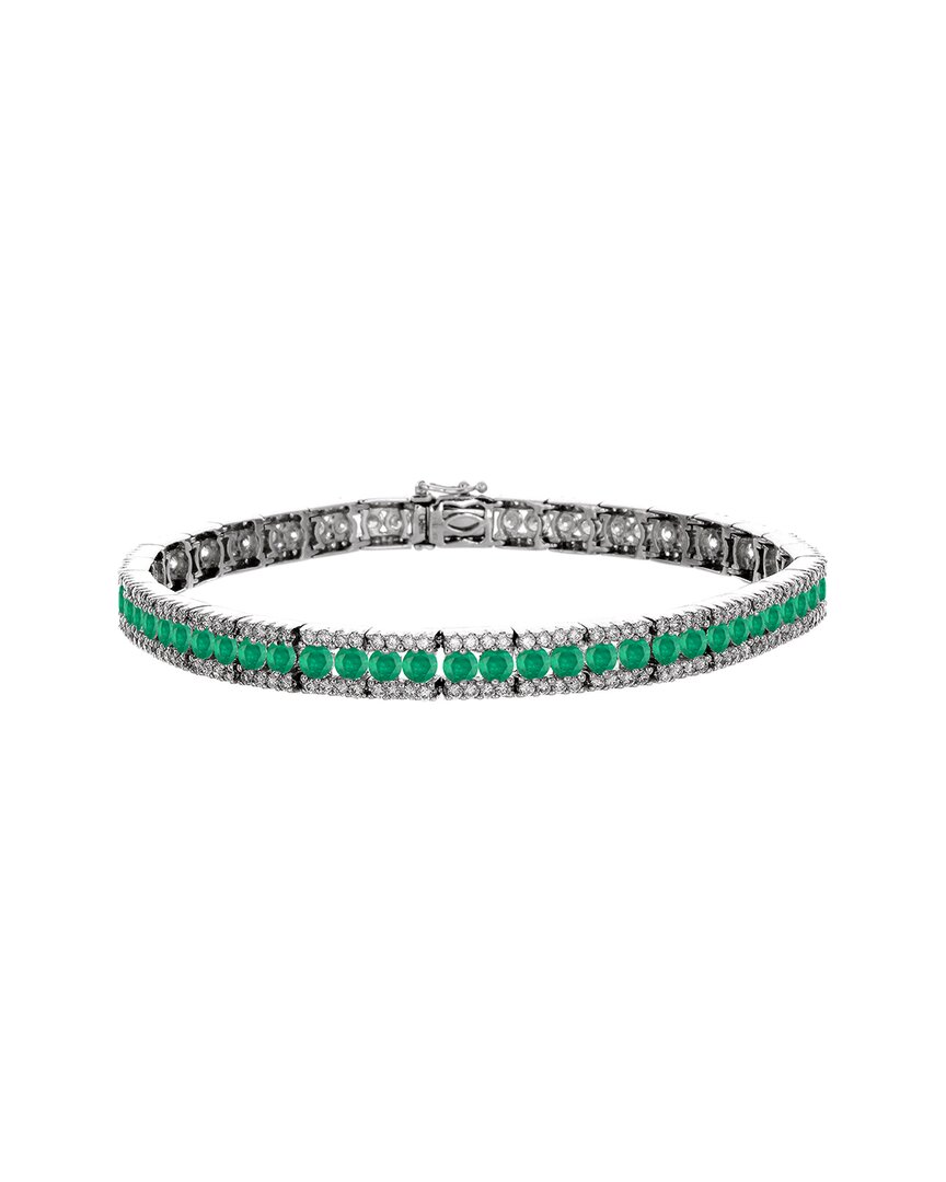 Gregg Ruth 18k 5.07 Ct. Tw. Diamond & Emerald Bracelet
