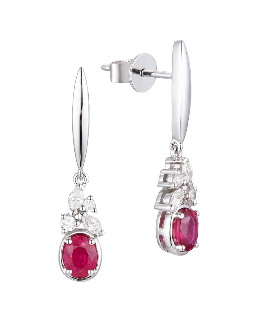 Gregg Ruth 14k 1.02 Ct. Tw. Diamond & Ruby Earring In No Color