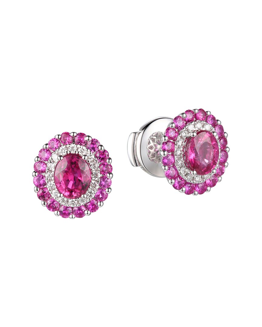 Gregg Ruth 14k 1.49 Ct. Tw. Diamond & Ruby Earring In No Color