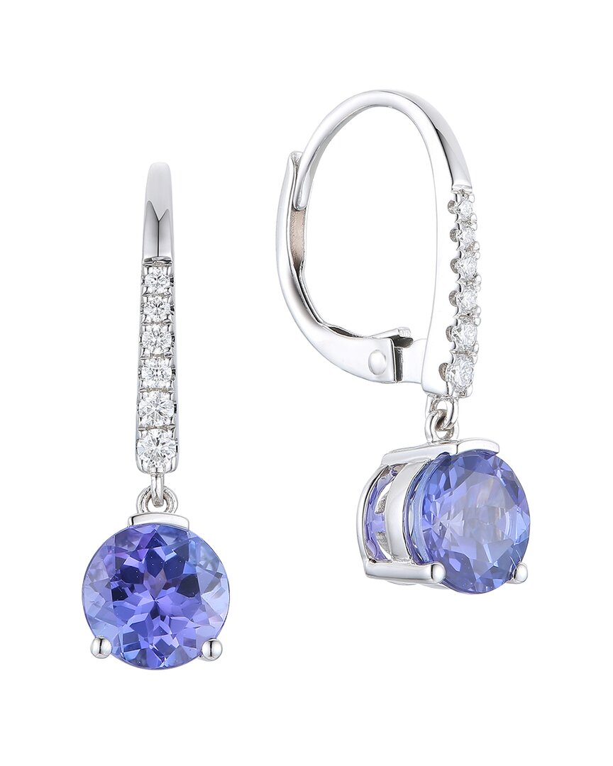 Gregg Ruth 18k 2.07 Ct. Tw. Diamond & Tanzanite Earring In No Color
