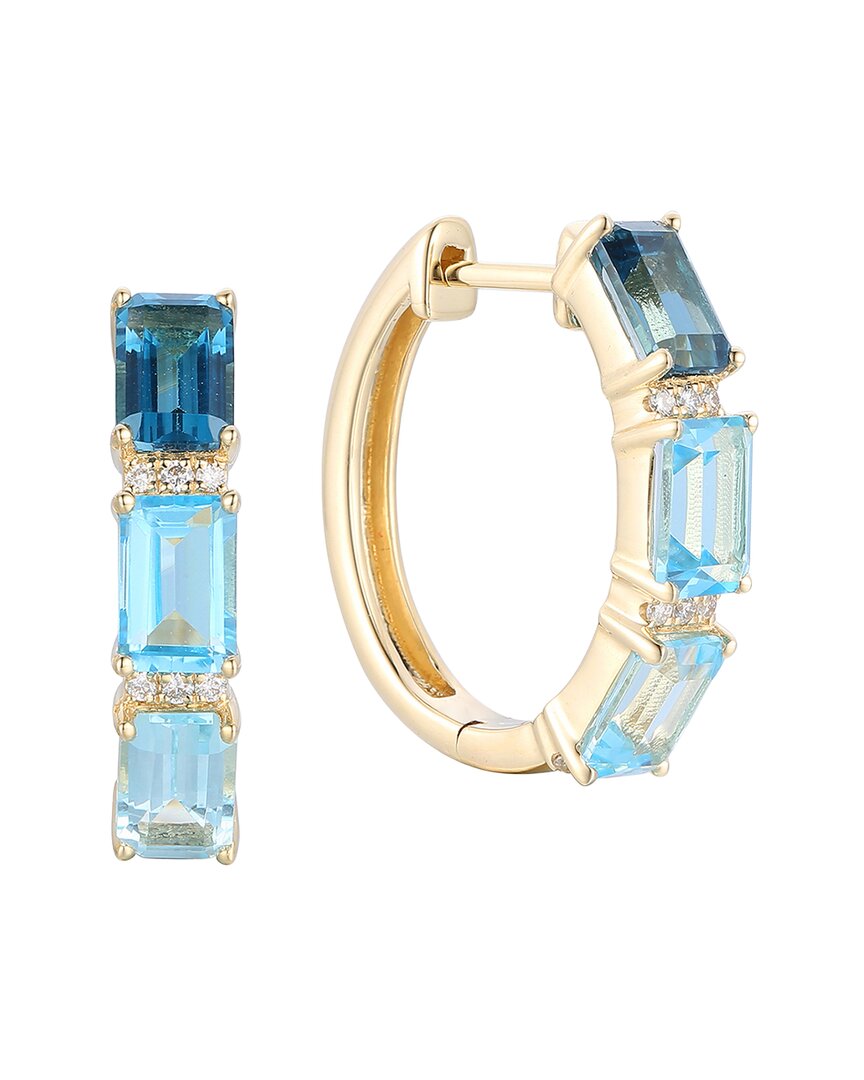Gregg Ruth 14k 4.49 Ct. Tw. Diamond & Gemstone Huggie Earring In No Color