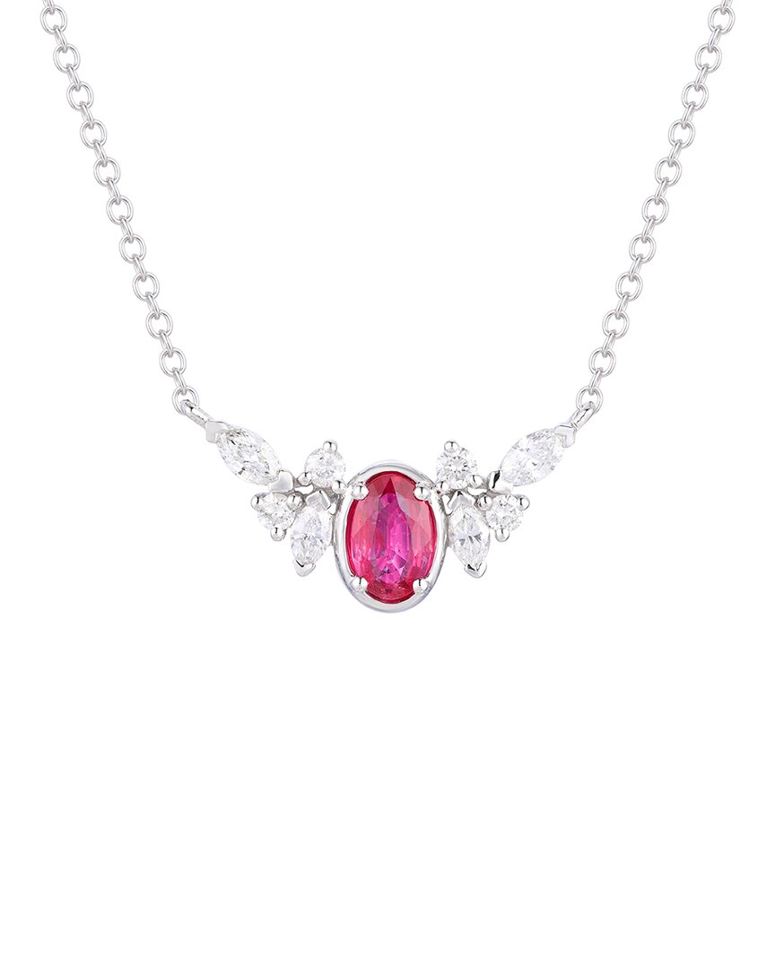 Gregg Ruth 14k 0.84 Ct. Tw. Diamond & Ruby Pendant In No Color