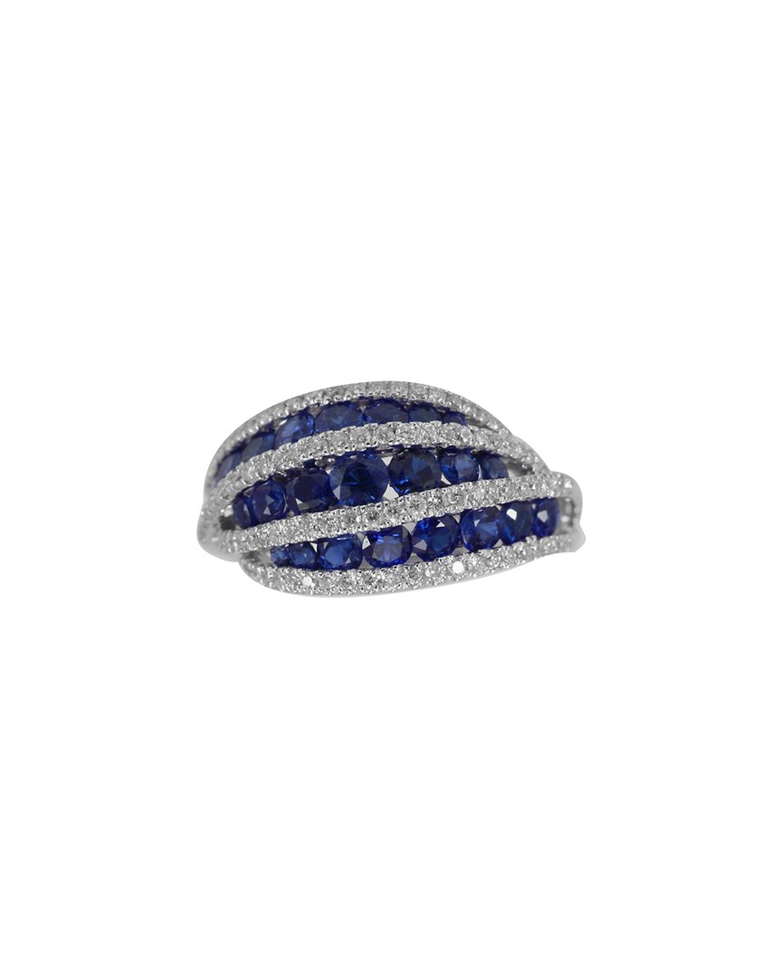 Gregg Ruth 18k 2.38 Ct. Tw. Diamond & Blue Sapphire Ring In No Color