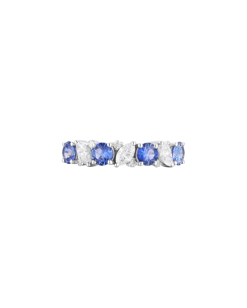 Gregg Ruth 14k 1.65 Ct. Tw. Diamond & Blue Sapphire Ring In No Color
