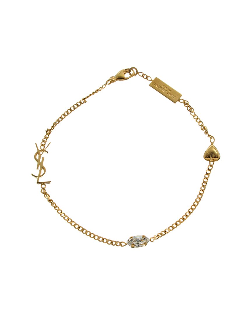 Saint Laurent Monogram Bracelet In Gold