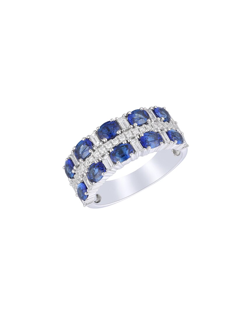 Gregg Ruth 14k 2.82 Ct. Tw. Diamond & Blue Sapphire Ring In No Color