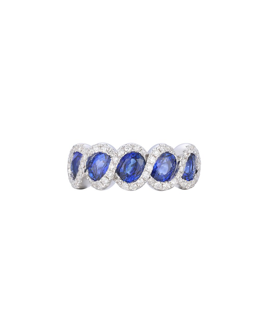 Gregg Ruth 14k 2.51 Ct. Tw. Diamond & Blue Sapphire Ring In No Color