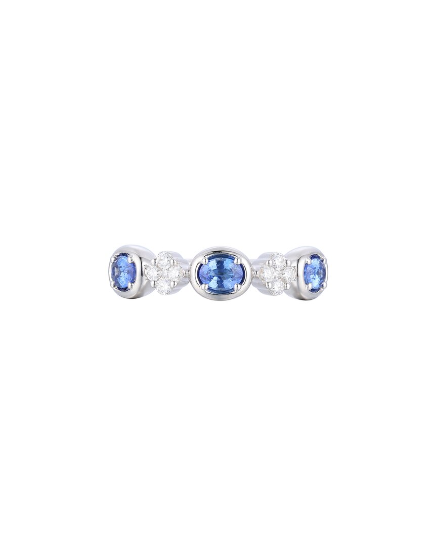 Gregg Ruth 14k 0.77 Ct. Tw. Diamond & Blue Sapphire Ring In No Color