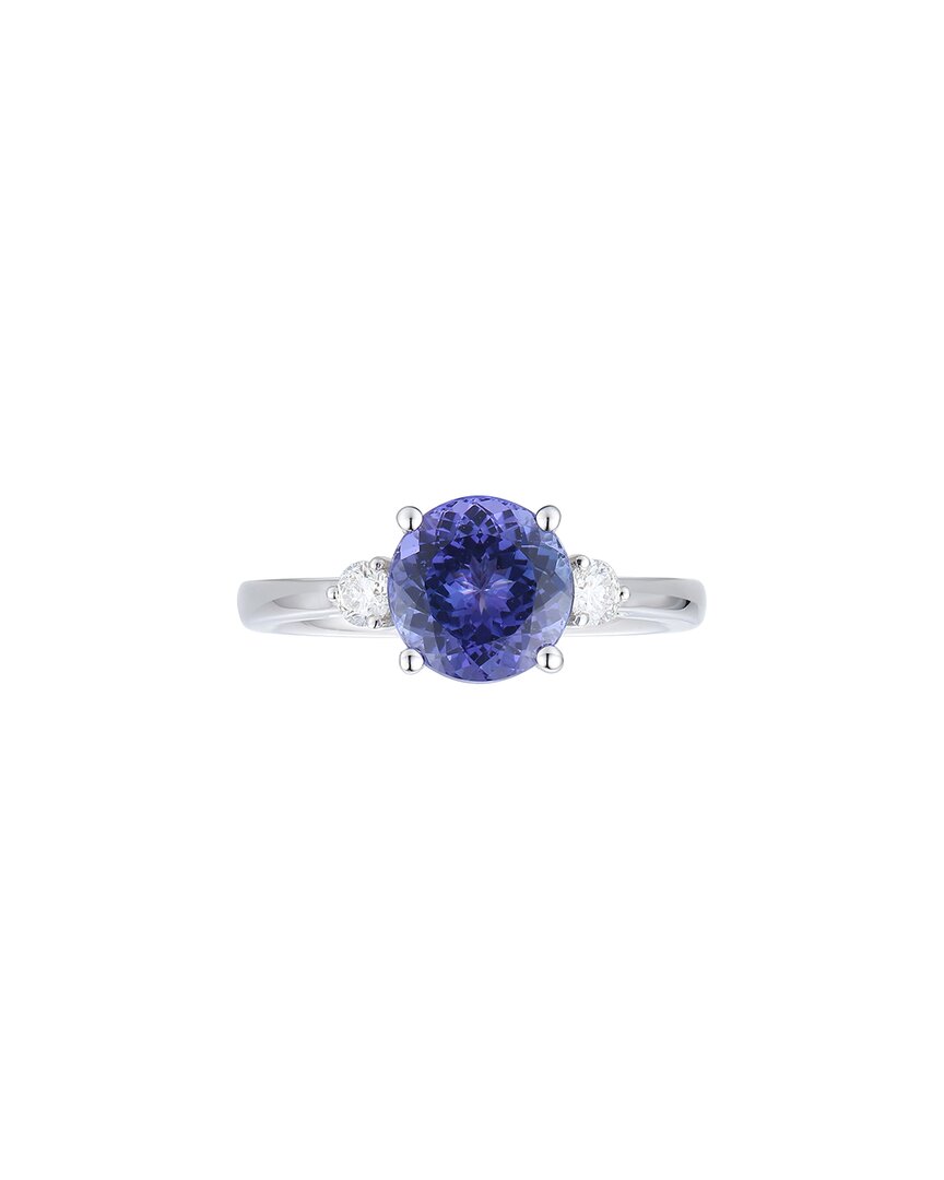 Gregg Ruth 18k 2.55 Ct. Tw. Diamond & Tanzanite Ring In No Color