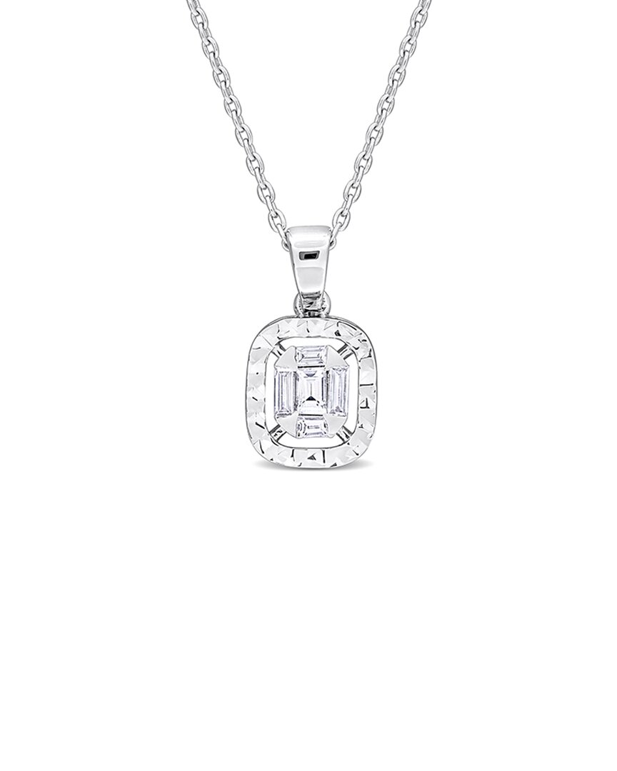 Rina Limor 14k 0.24 Ct. Tw. Diamond Cluster Drop Necklace