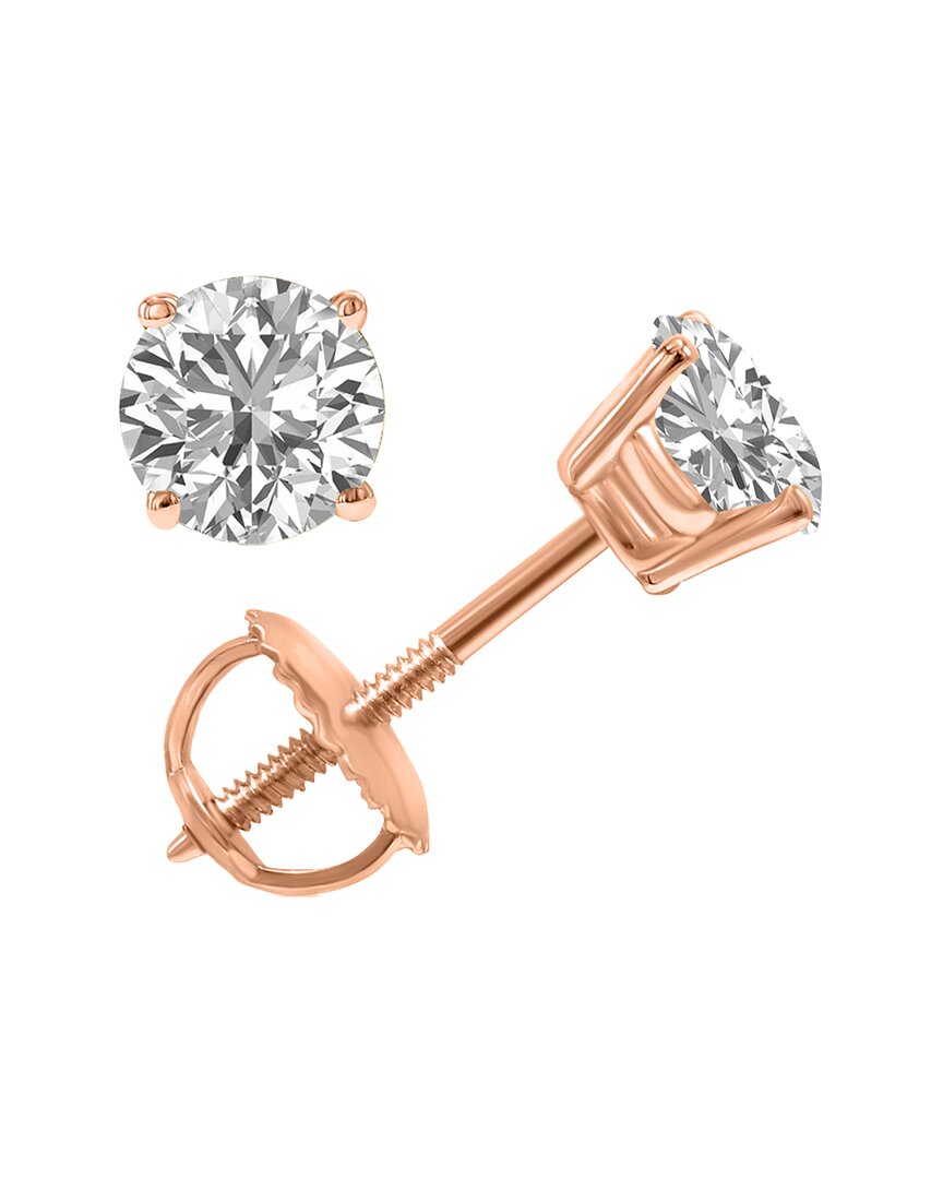 Shop Diamond Select Cuts 14k Rose Gold 1.00 Ct. Tw. Diamond Studs