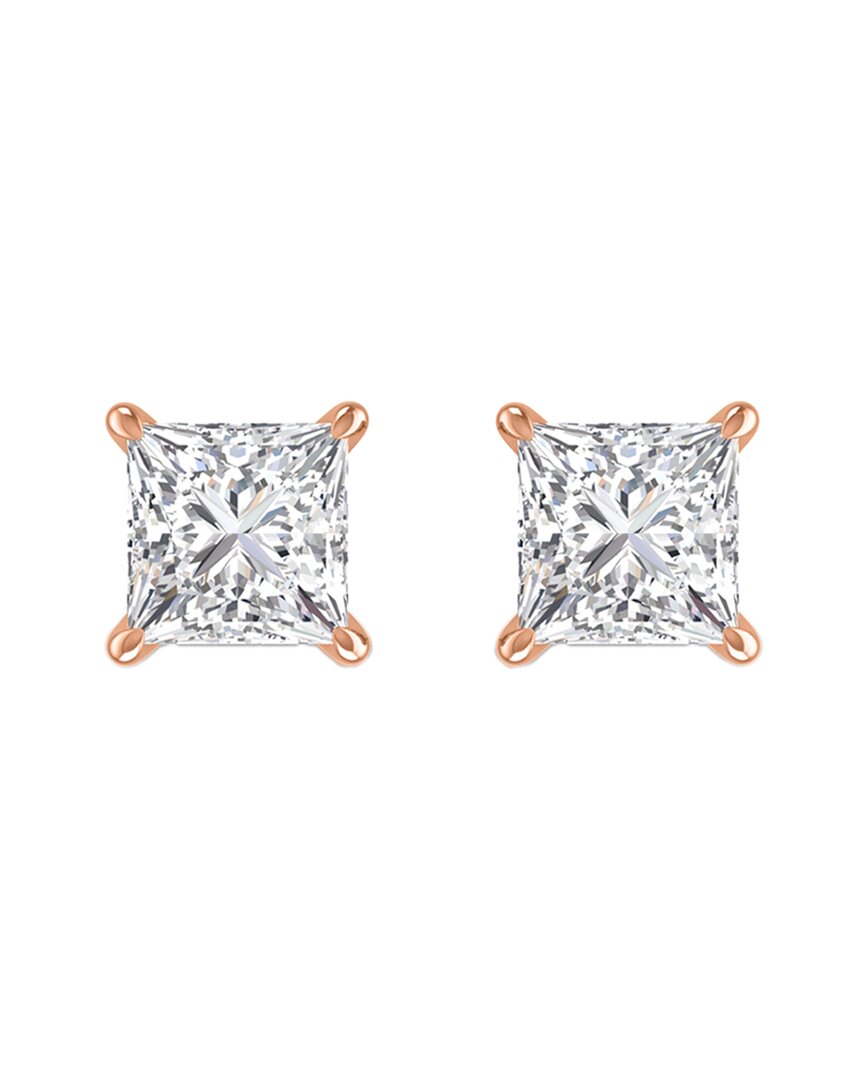 Diamond Select Cuts 14k Rose Gold Sselects 1.50 Ct. Tw. Diamond Studs In Metallic