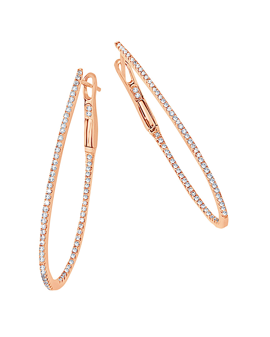 Sabrina Designs 14k Rose Gold 0.57 Ct. Tw. Diamond Hoops