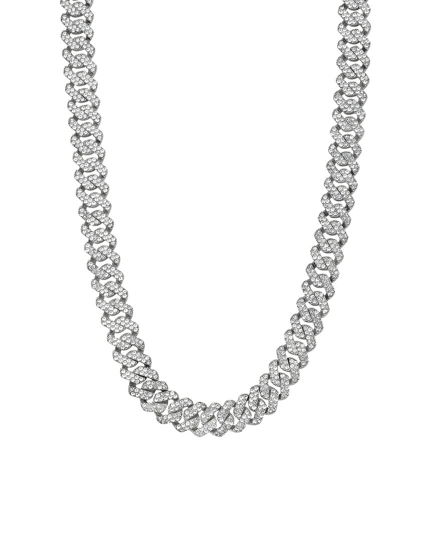 Adornia Rhodium Plated Cz Chain Necklace In Metallic