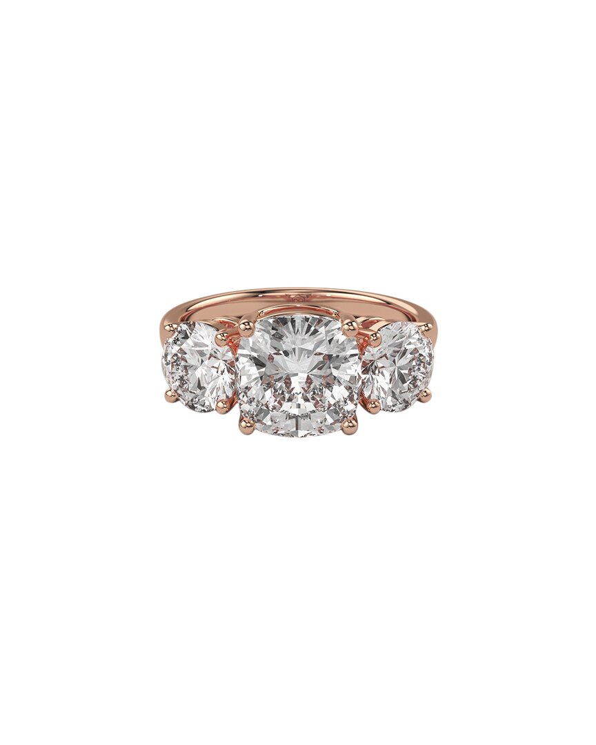 Lab Grown Diamonds 14k Rose Gold 4.80 Ct. Tw. Lab-grown Diamond Ring In White