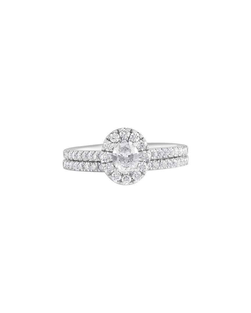 Lab Grown Diamonds 14k 1.00 Ct. Tw. Lab Grown Diamond Halo Ring