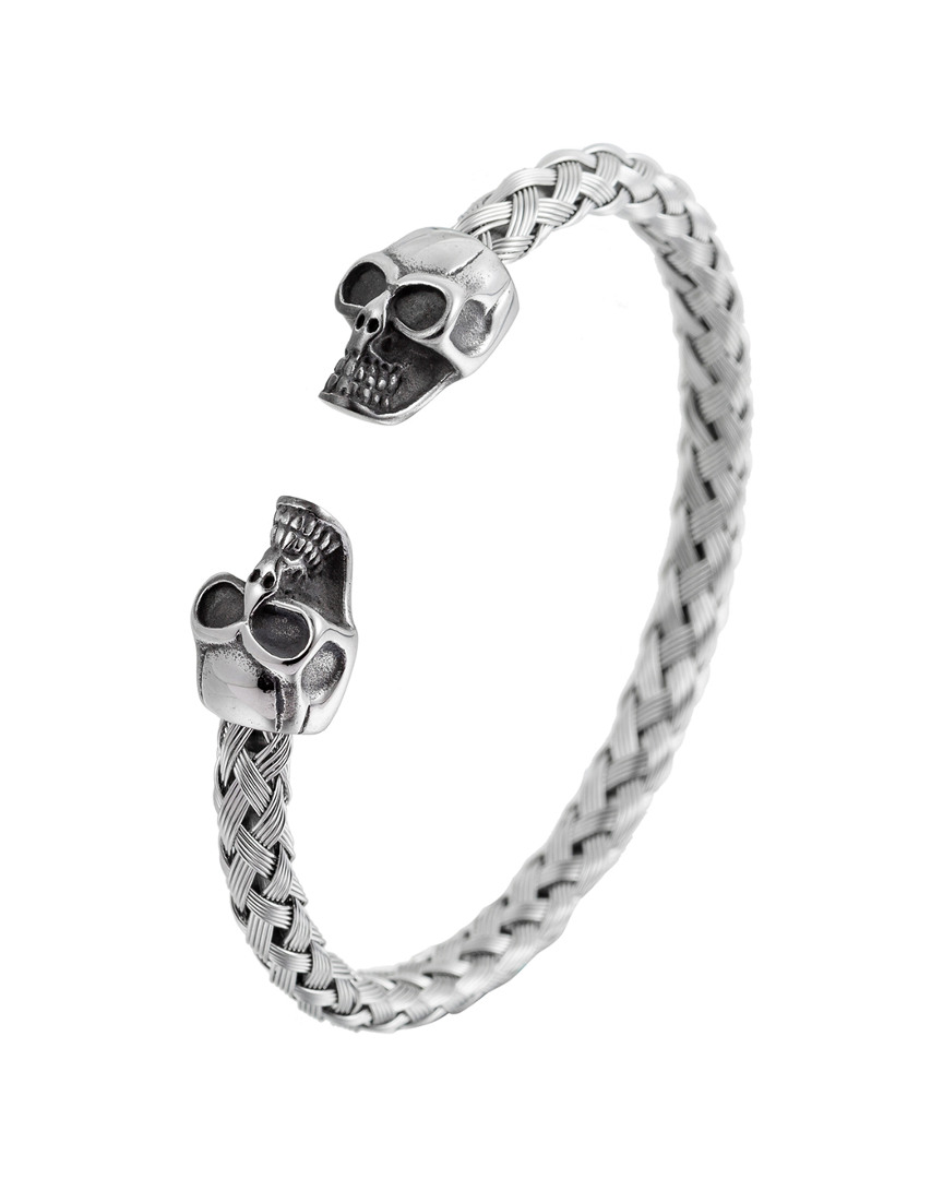 Shop Eye Candy La Luxe Collection Willie Stainless Steel Skull Cuff Bracelet