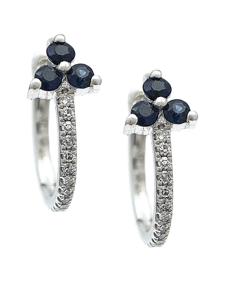 Gemstones 14k 0.26 Ct. Tw. Diamond & Sapphire Earrings
