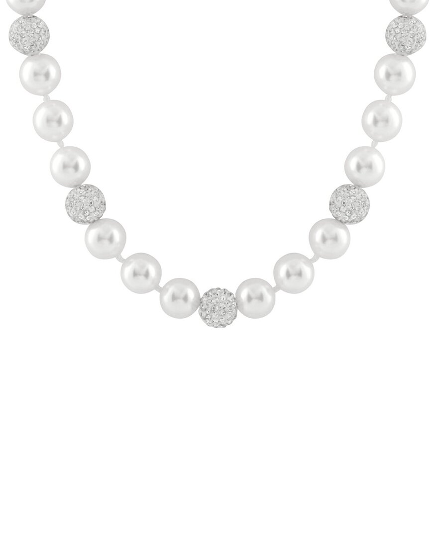 Splendid Pearls Silver 10-11mm Shell Pearl Necklace