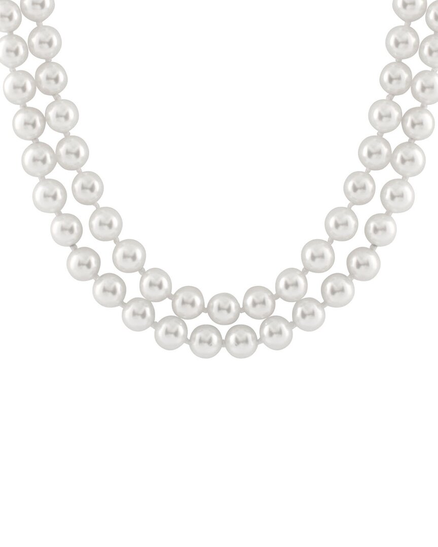 Splendid Pearls Silver 7-8mm Shell Pearl Necklace