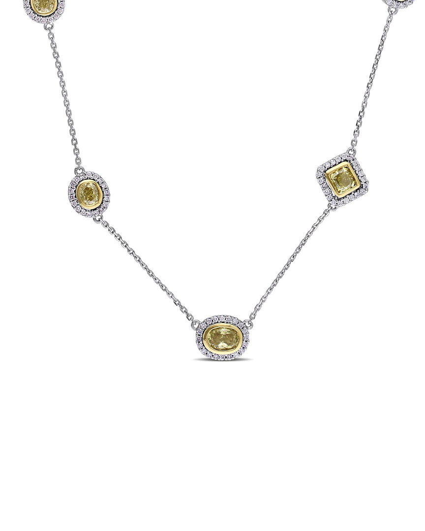 Diamond Select Cuts 14k Two-tone 2.95 Ct. Tw. Diamond Necklace
